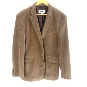 Joseph Abboud Size L Corduroy Sport Coat Blazer Jacket Beige Brown Elbow Patches